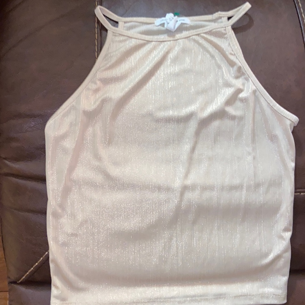 Cream/ Tan shimmer blouse